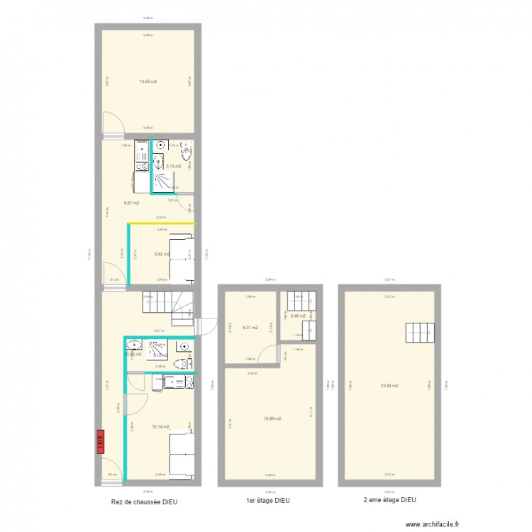 DIEU version 3. Plan de 0 pièce et 0 m2