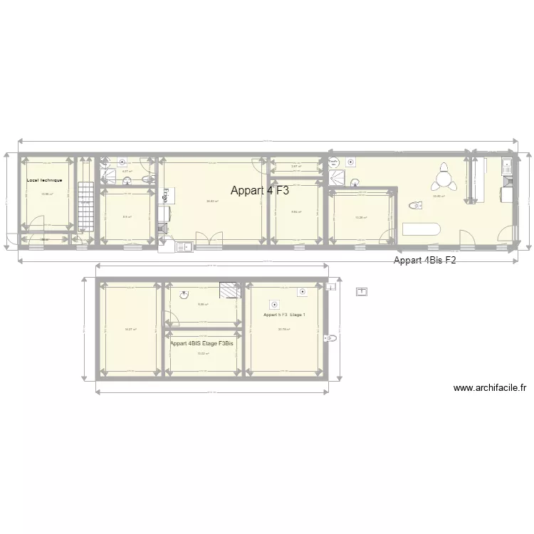 pierre de bresse Le moulin Appart 4 RDC . Plan de pierre de bresse Le moulin Appart 4 RDC . Plan de