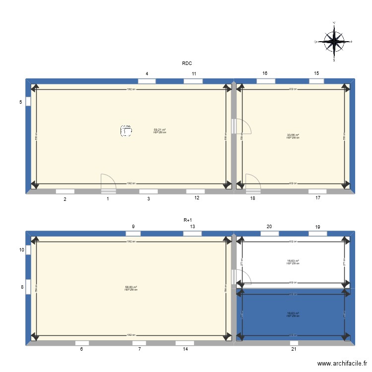 Hamelin. Plan de 5 pièces et 185 m2