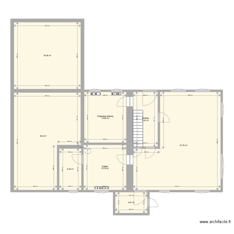 Maison Volksberg Après. Plan de 8 pièces et 163 m2