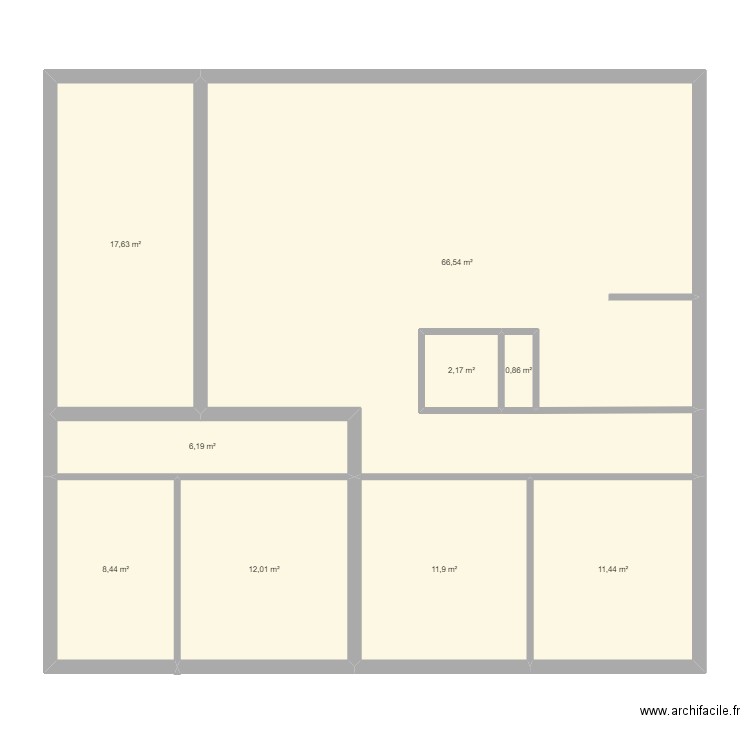 Maison V01E. Plan de 9 pièces et 137 m2