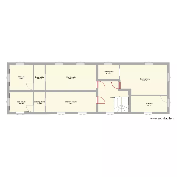 1er &eacute;tage. Plan de 