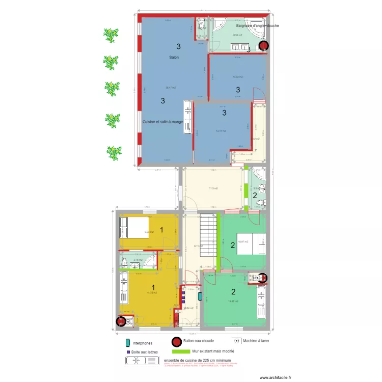 BASE LA SALLE projections 1  VERSION 5 APPART. Plan de 