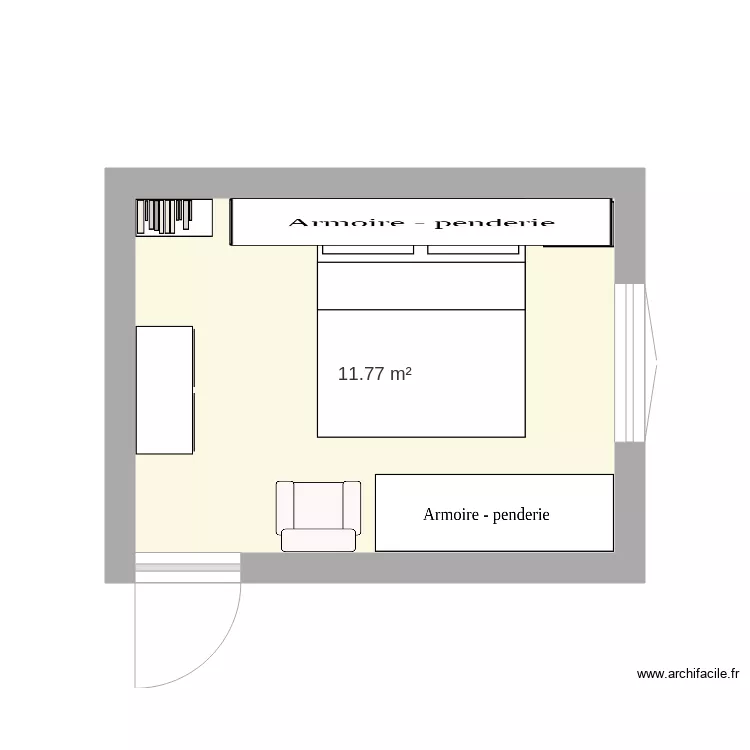Chambre Parentale disposition 2. Plan de 