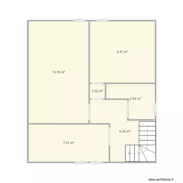 2 eme &eacute;tage Ancien amenagement. Plan de 