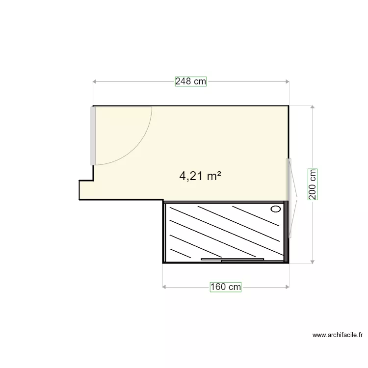salle de bains. Plan de 