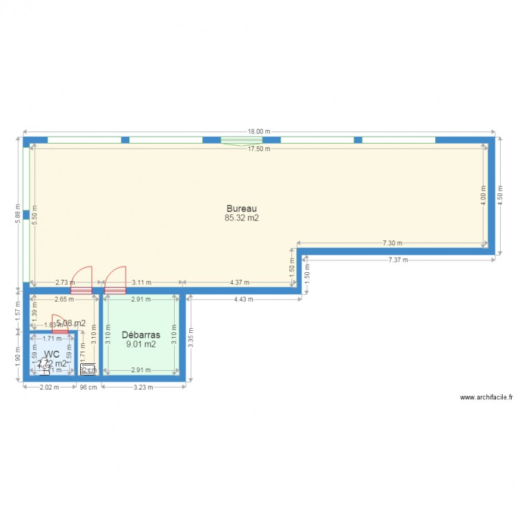 pecquencourt pizzeria etat existant. Plan de 0 pièce et 0 m2