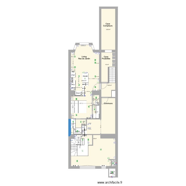 Marie José Rez jardin version studio actuel Darek. Plan de 0 pièce et 0 m2