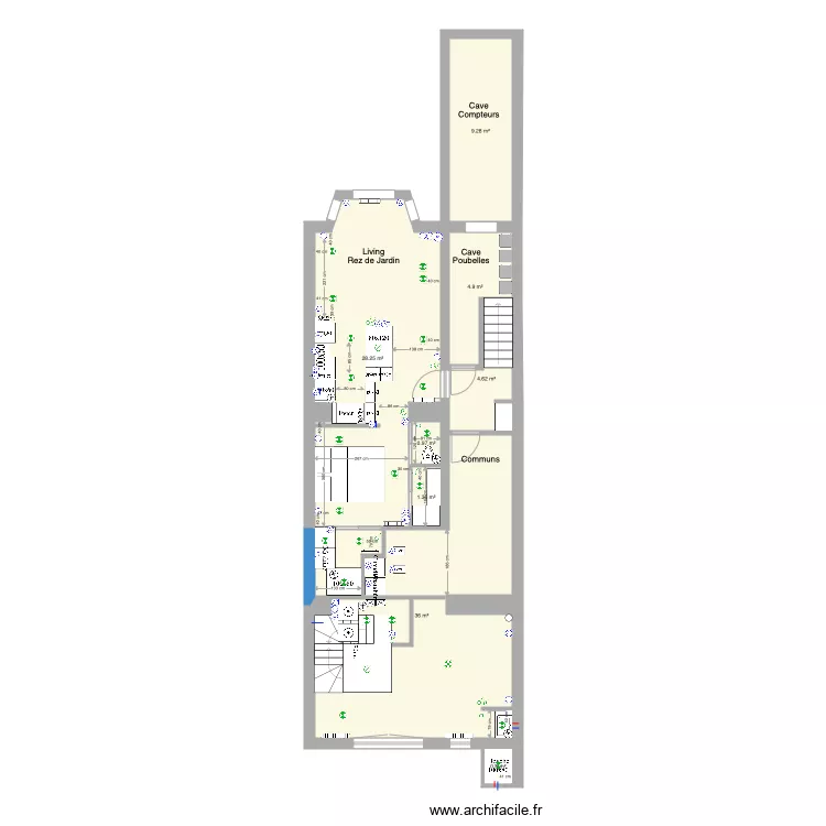 Marie Jos&eacute; Rez jardin version studio actuel Darek. Plan de 0 pièce et 0 m2
