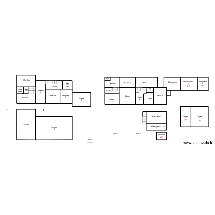 LA FORET FOUESNANT SEHEDIC. Plan de 21 pièces et 70 m2