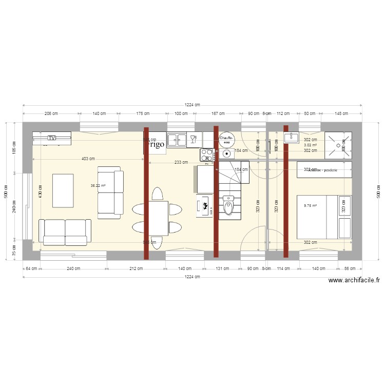 meuble houdetot 6. Plan de 0 pièce et 0 m2