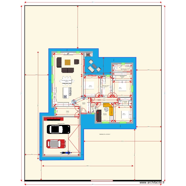 Plan Perso II 135 m2 Terrain 800m2. Plan de 0 pièce et 0 m2