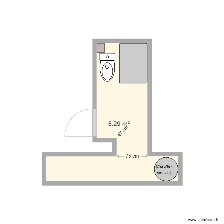 SdB Mantes 8. Plan de 0 pièce et 0 m2