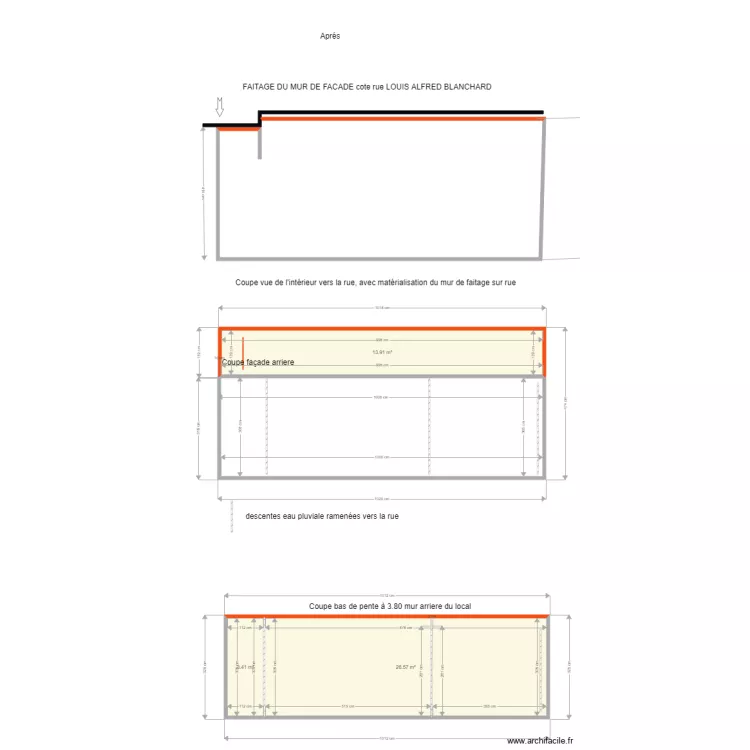 DP COUPES BEGLES apr&eacute;s. Plan de 