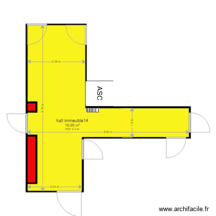 hall immeuble 14 creteil. Plan de 