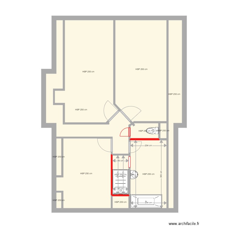 volplec 1er. Plan de 12 pièces et 70 m2