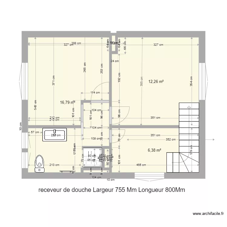 &eacute;tage. Plan de 