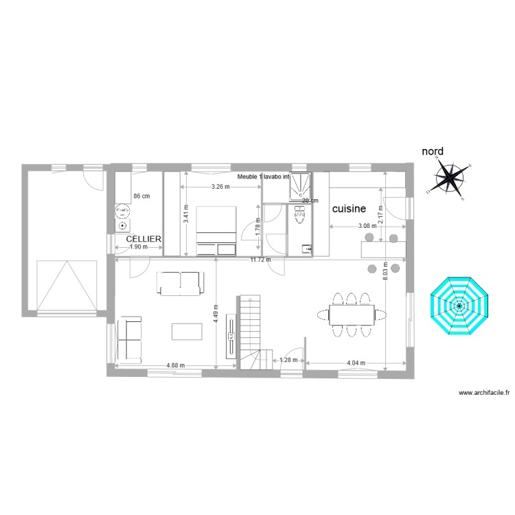 labelette  escalier entr&eacute;e 2. Plan de 0 pièce et 0 m2