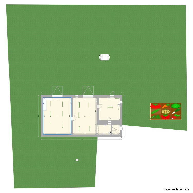 Rez de chausse fini. Plan de 0 pièce et 0 m2