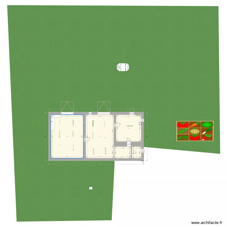Rez de chausse fini. Plan de 