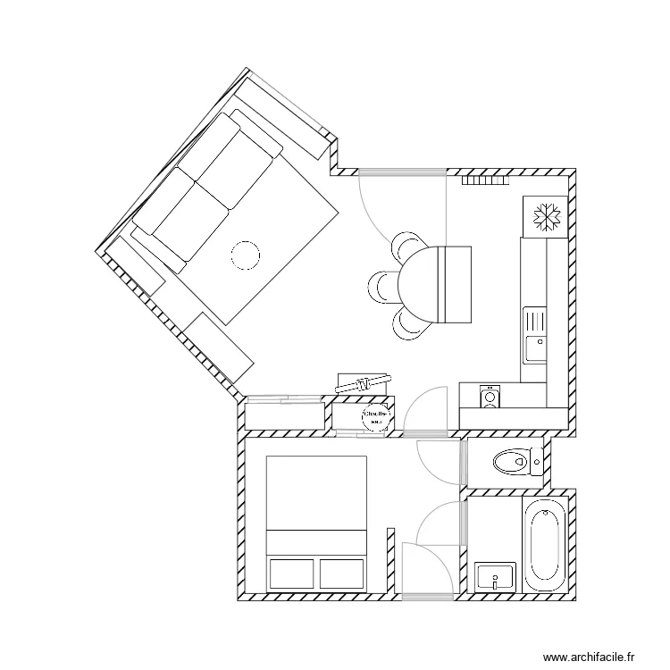 Plan apr&egrave;s modifications Pierre blanche . Plan de 