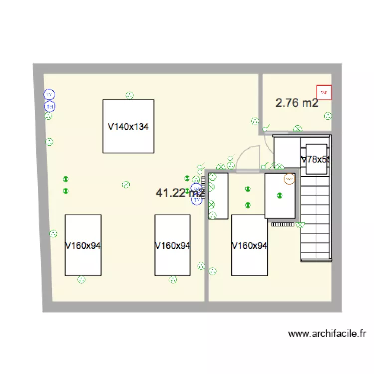 Walckiers4Rez2 &eacute;lec. Plan de 