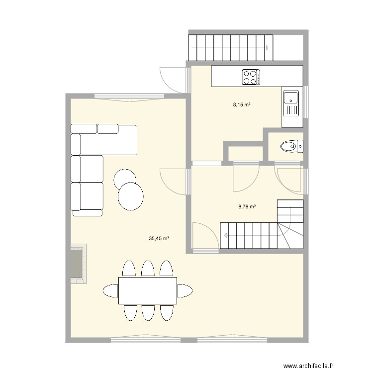 rez gougere. Plan de 0 pièce et 0 m2