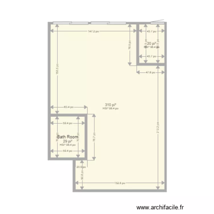 Appartement 03. Plan de 