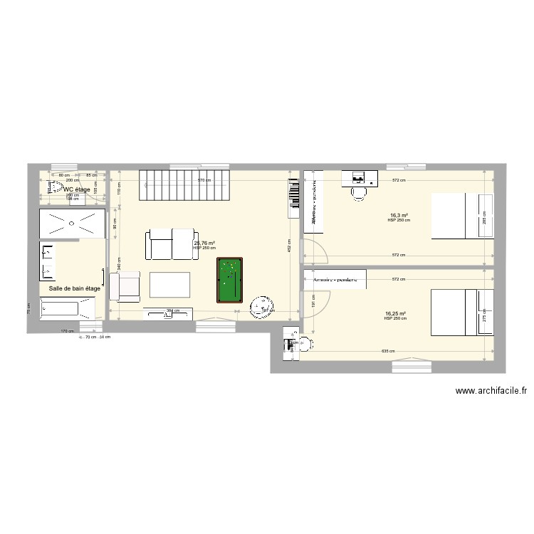 Maison Eyquem étage 3. Plan de 0 pièce et 0 m2