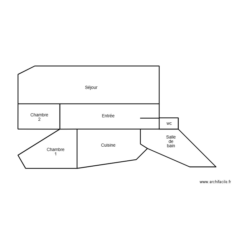 QUIMPER WESSELY. Plan de 5 pièces et 39 m2