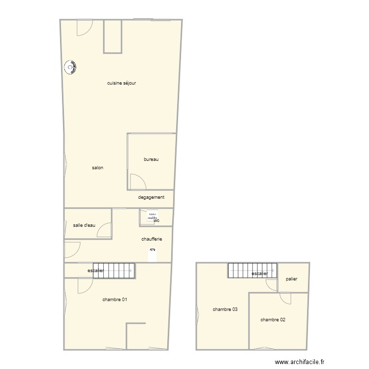 traineau 1260 am. Plan de 12 pièces et 118 m2