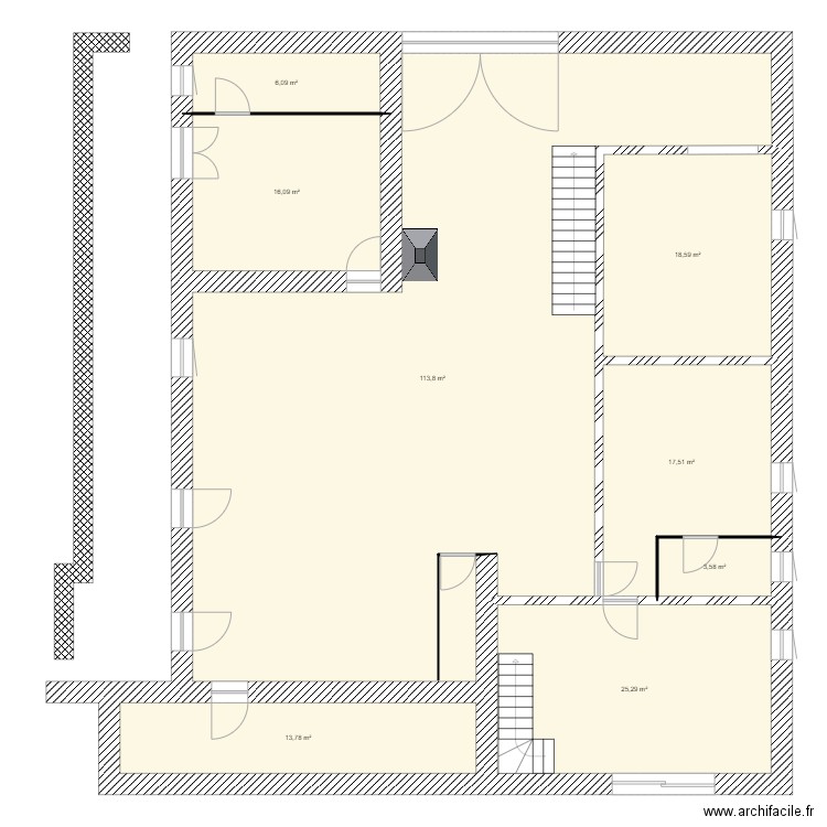 Moustier RDC. Plan de 0 pièce et 0 m2