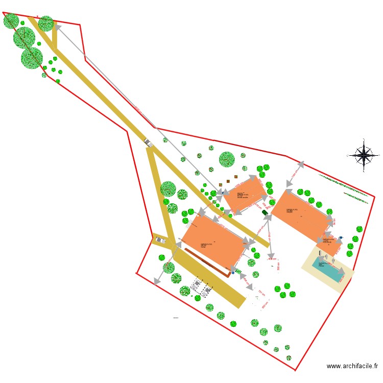 PLAN DE MASSE PROJET SIMPLIFIE SPANC. Plan de 0 pièce et 0 m2