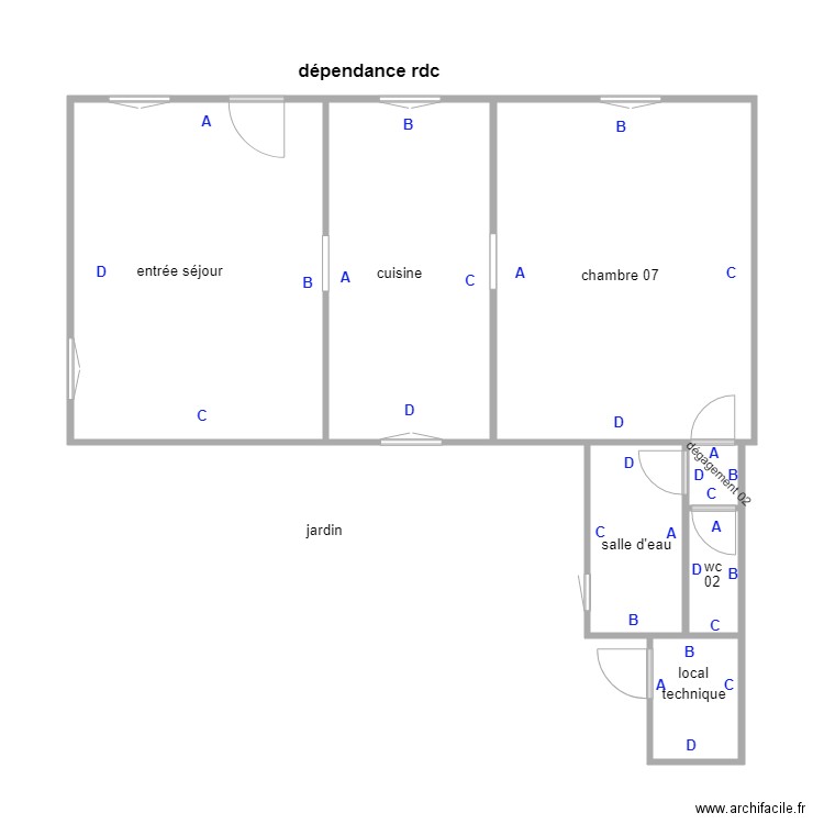 SIMAR DEPENDANCE. Plan de 0 pièce et 0 m2