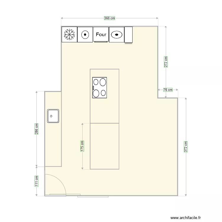 cuisine mesure exact. Plan de 