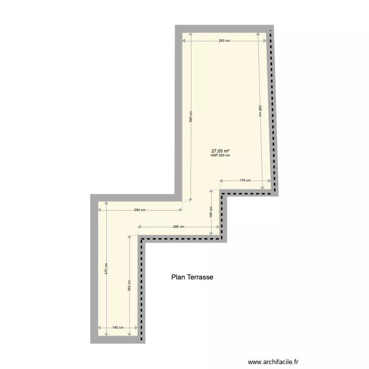 Terrasse M Aleo. Plan de 