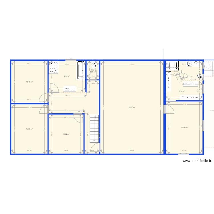 DARRIET PROJET. Plan de 23 pièces et 354 m2