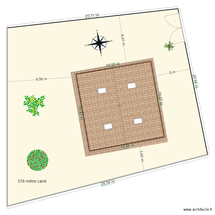 PLAN DE MASSE PROJETER. Plan de 2 pièces et 687 m2