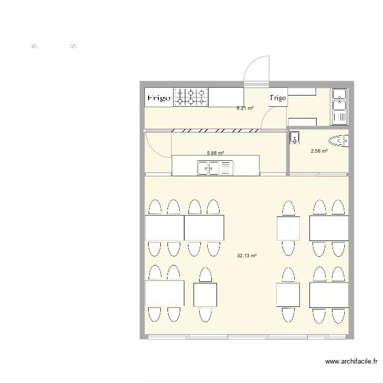 restaurant cave . Plan de 