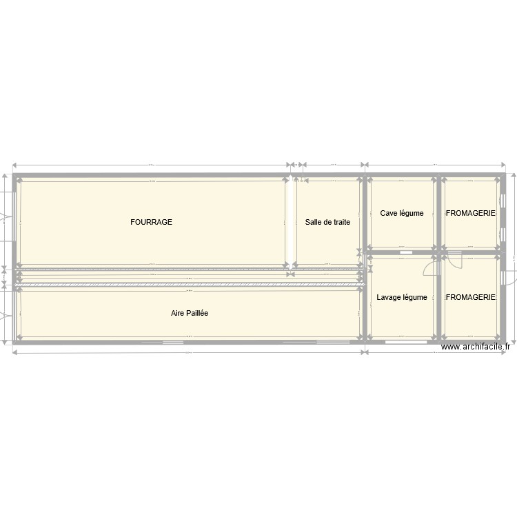 plan chevrerie DDT. Plan de 11 pièces et 611 m2