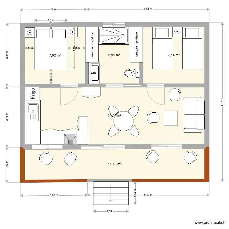 Paz Mini 2hab. Plan de 
