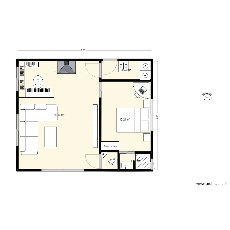EXTENSION OK ok ok. Plan de 0 pièce et 0 m2