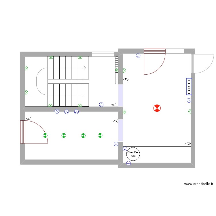 SKI ROOM - ENTRÉE - ESCALIER ÉLECTRICITÉ. Plan de 1 pièce et 33 m2