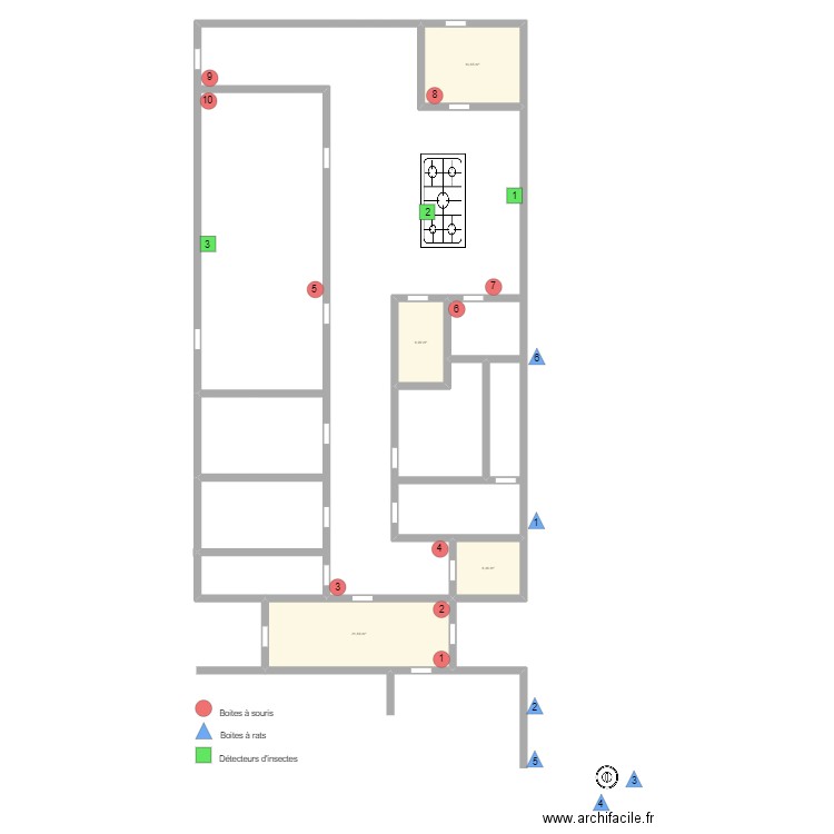 Résidence Bois du Manil. Plan de 4 pièces et 49 m2