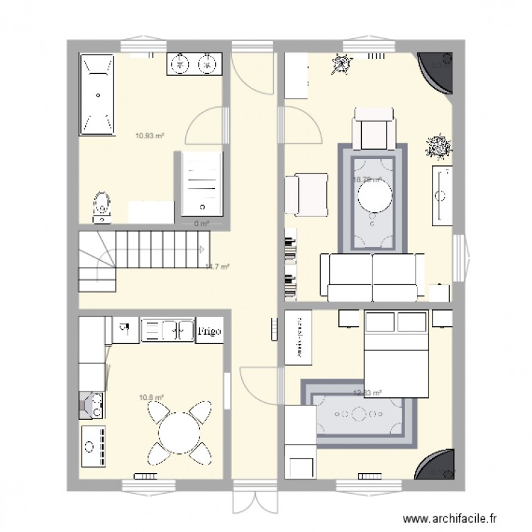 vraies dimensions SDB au fond 1. Plan de 0 pièce et 0 m2