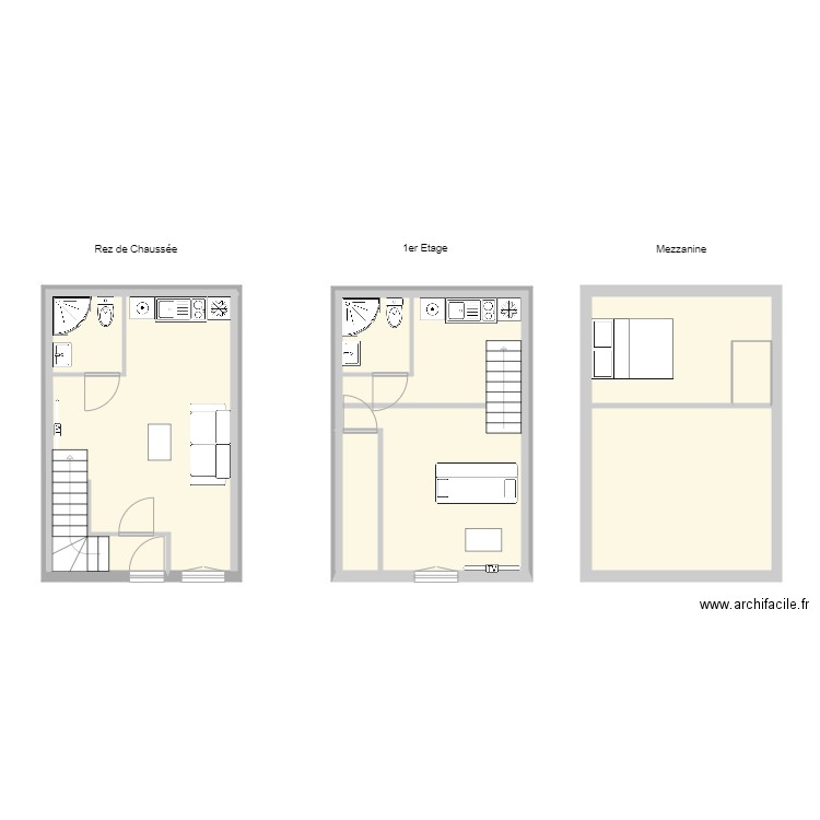 Impasse Lafont Etat projete. Plan de 0 pièce et 0 m2