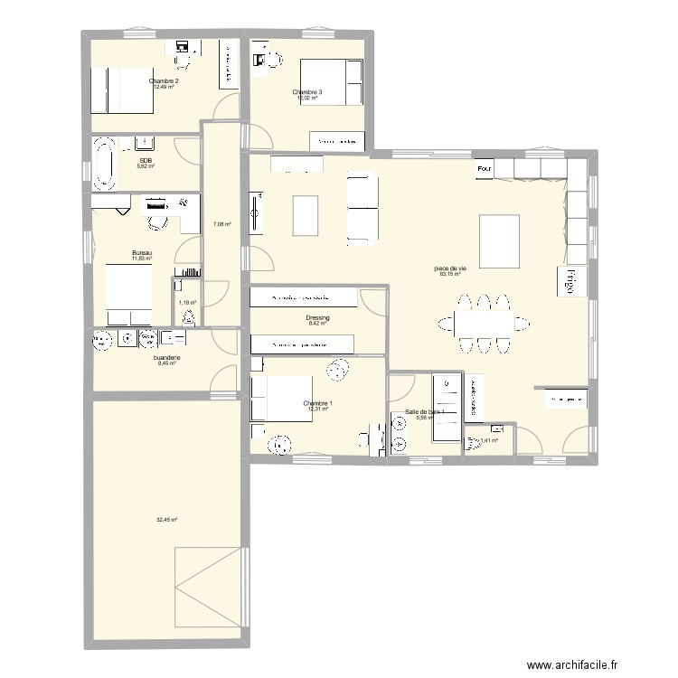 QUENTIN1.5.1. Plan de 13 pièces et 182 m2