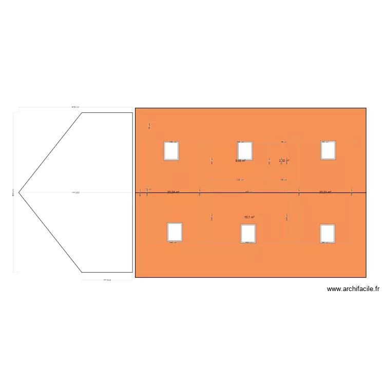 trugalle 2023 Etage Projet 2 chambres 6ml avec toiture. Plan de trugalle 2023 Etage Projet 2 chambres 6ml avec toiture. Plan de