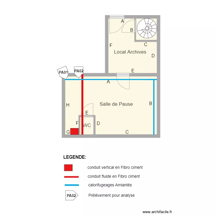 agence sous sol. Plan de 