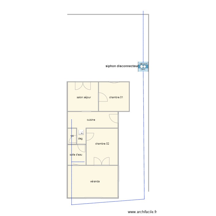 moret 1393 ass. Plan de 6 pièces et 50 m2